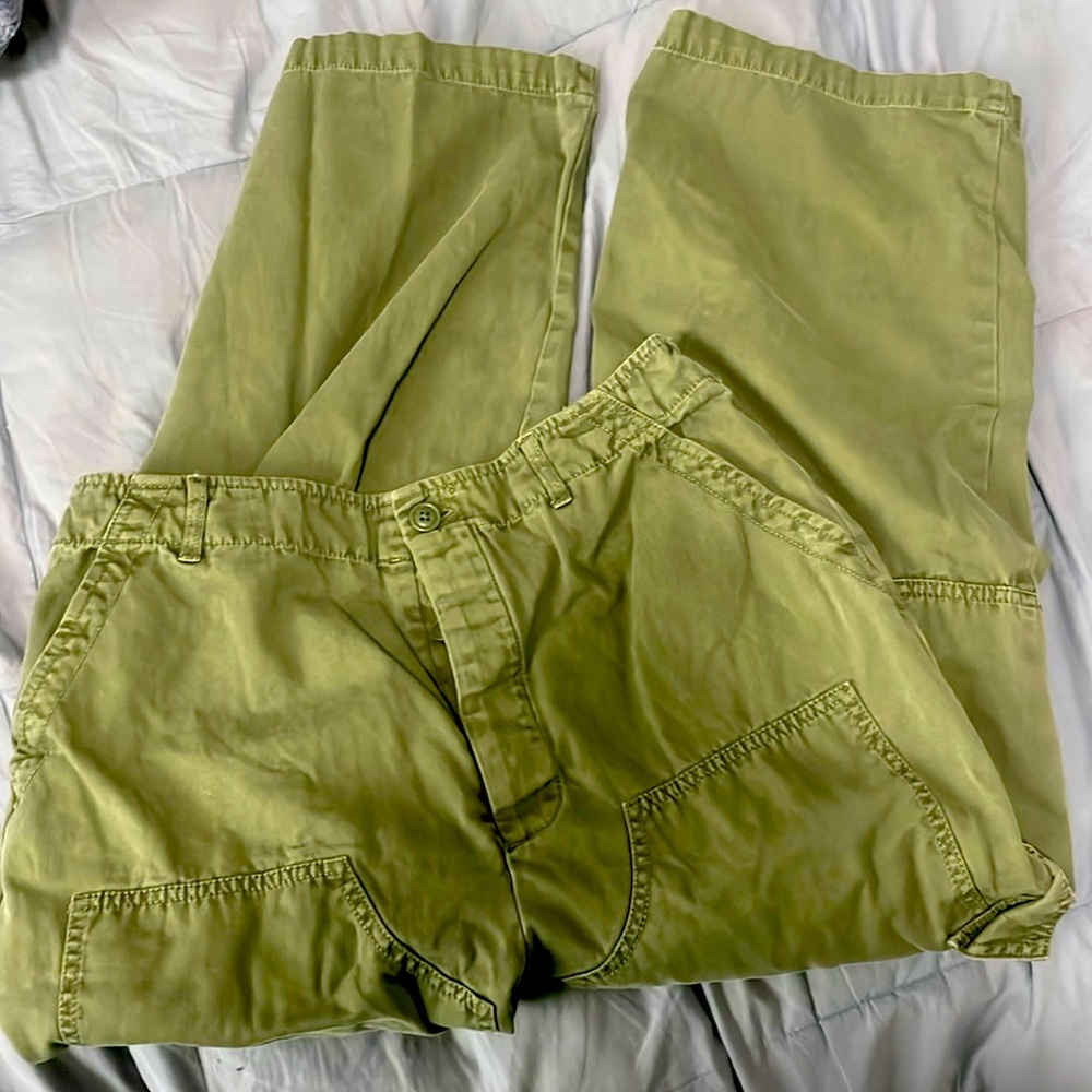 Olive green, cargo pants